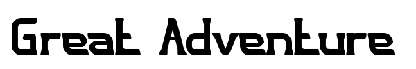 Great Adventure font preview